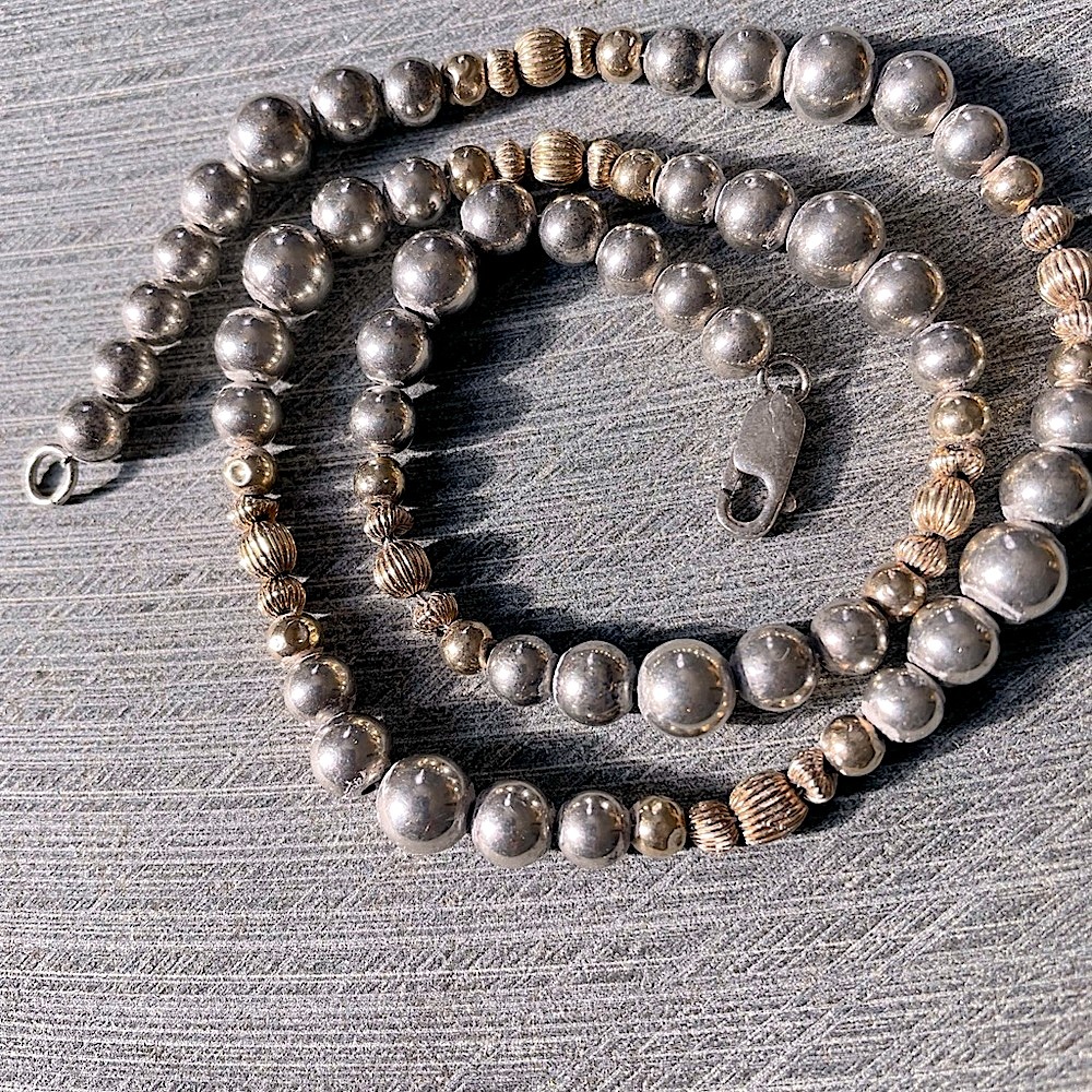 Dobbs  Boston Silver and Gold Necklace